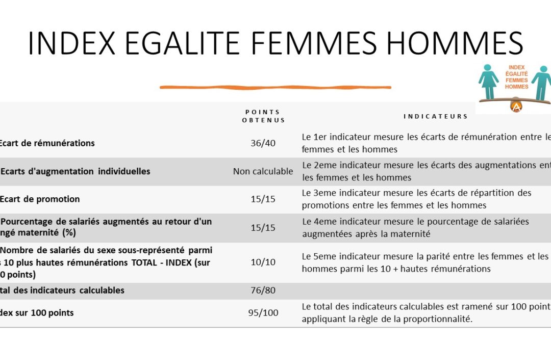 INDEX EGALITE FEMMES – HOMMES